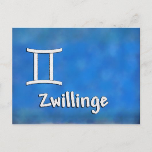 Zwillinge Briefkaart (Voorkant)