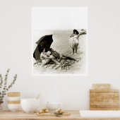 Zwimpak Girl Seaside Oregon Beach Vintage Poster (Keuken)