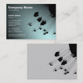 Zwingen en ronden v2 - Bleek blauw spotlicht Visitekaartje (Voorkant / Achterkant)