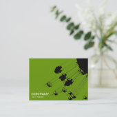 Zwingen en Roundabouts v3 - Avocado Green Visitekaartje (Staand voorkant)