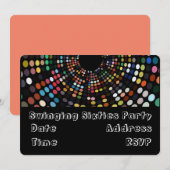 Zwingend 60s retro partijthema kaart (Voorkant / Achterkant)