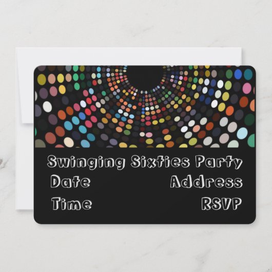 Zwingend 60s retro partijthema kaart (Voorkant)