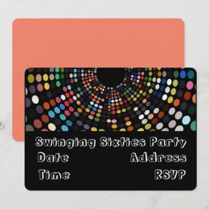 Zwingend 60s retro partijthema kaart