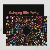 Zwingend 60s retro partijthema kaart (Voorkant / Achterkant)