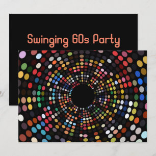 Zwingend 60s retro partijthema kaart