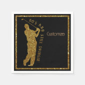 Zwingende golfers 60-69 nog steeds servet (Voorkant)