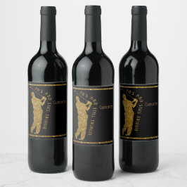 Zwingende golfers 70 tot 79 wijn etiket