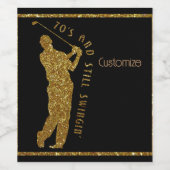 Zwingende golfers 70 tot 79 wijn etiket (Enkel label)