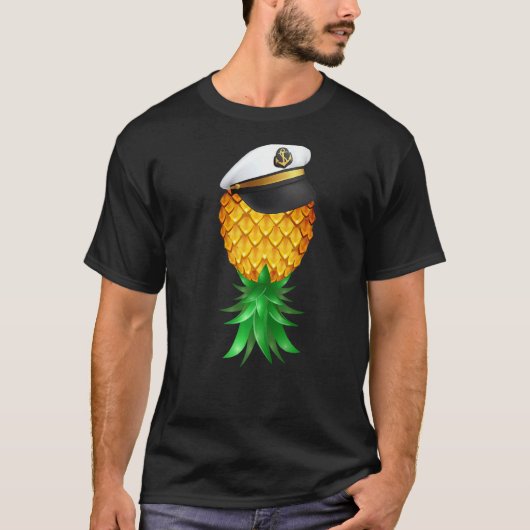 Zwinger ondersteboven ananas kapitein Pet S T-shirt (Voorkant)