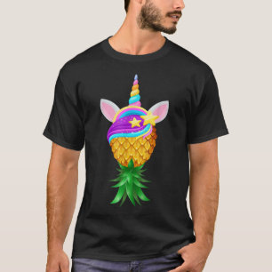 Zwinger ondersteboven ananas Magical Unicorn Head T-shirt