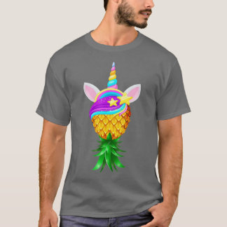 Zwinger ondersteboven ananas Magical Unicorn Head T-shirt