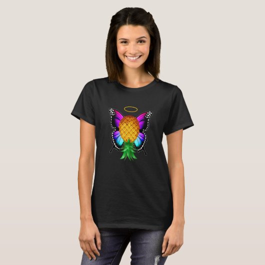 Zwinger ondersteboven ananasetter Angelic Wi T-shirt (Voorkant volledig)