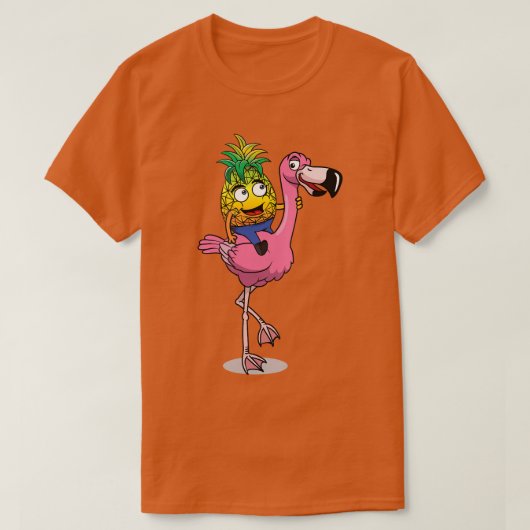 Zwingers Ananas op Flamingo Swinginger T-shirt (Design voorkant)