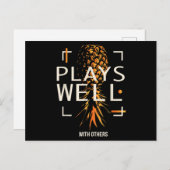 Zwingers Lifestyle Funny Upside Down Pineappel Briefkaart (Voorkant / Achterkant)