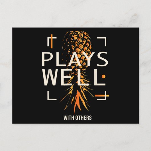 Zwingers Lifestyle Funny Upside Down Pineappel Briefkaart (Voorkant)