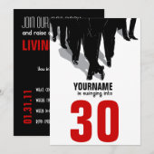 Zwingers Rat Pack 30th Birthday Party Kaart (Voorkant / Achterkant)