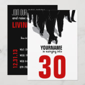 Zwingers Rat Pack 30th Birthday Party Kaart (Voorkant / Achterkant)