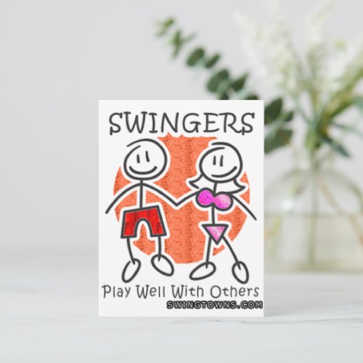 Zwingers spelen goed samen briefkaart (Staand voorkant)