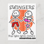 Zwingers spelen goed samen briefkaart (Voorkant)