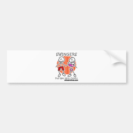 Zwingers spelen goed samen bumpersticker (Voorkant)