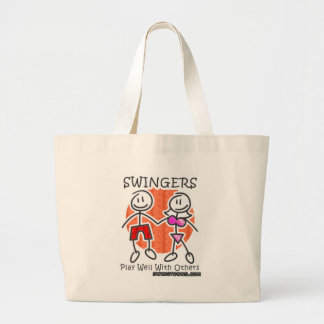 Zwingers spelen goed samen grote tote bag