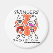 Zwingers spelen goed samen magneet (Voorkant)