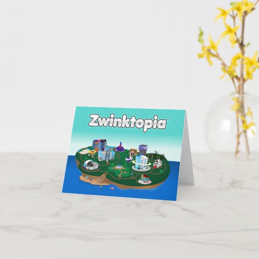 Zwinktopia Note Card Kaart (Gele Bloem)