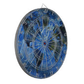 Zwirblauwe Arabische Wereldkaart Dartbord (Voorkant Links)