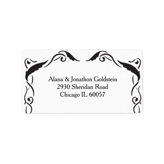 Zwirl Arch simpele elegant Etiket (Voorkant)