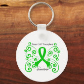 Zwirl Butterfly Stem Cell Transplant Surviance Sleutelhanger (Voorkant)