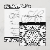 Zwirl Damask RSVP-kaarten voor Square Invites RSVP Kaartje (Voorkant / Achterkant)