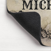 Zwirl en Vlaams antiek  gothic jouw naam Muismat (Hoek)