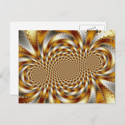 Zwirl Fractal 1 - Fractal Briefkaart (Voorkant / Achterkant)