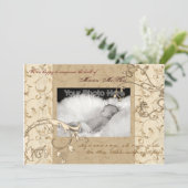 Zwirl geboorteaankondiging baby aankondiging (Staand voorkant)