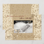 Zwirl geboorteaankondiging baby aankondiging (Voorkant / Achterkant)