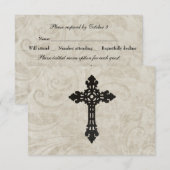  Zwirl Katholiek Kruiskruis RSVP Entree Choice Kaartje (Voorkant / Achterkant)