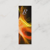 ZWIRL MONOGRAM Levendig zwart, roze violet geel Mini Visitekaartje (Achterkant)