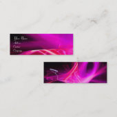 ZWIRL MONOGRAM Levendig zwart roze violet Mini Visitekaartje (Voorkant / Achterkant)