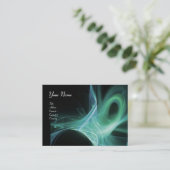 ZWIRL MONOGRAM Levendige zwarte grijze grijs Visitekaartje (Staand voorkant)