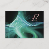 ZWIRL MONOGRAM Levendige zwarte grijze grijs Visitekaartje (Achterkant)