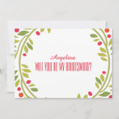 Zwirl Pattern Ben je mijn bruidsmeisje? Kaart (Voorkant)