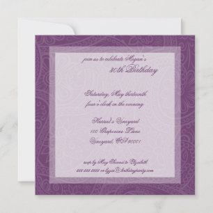 Zwirl Pattern Birthday Party Invitations Kaart