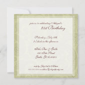 Zwirl Pattern Birthday Party Invitations Kaart (Voorkant)