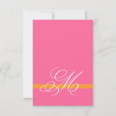 Zwirl Pink Silver RSVP Square Invites (Voorkant)