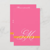 Zwirl Pink Silver RSVP Square Invites (Voorkant / Achterkant)