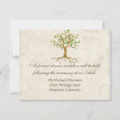 Zwirlboomwortel Verouderde Aqua Ontvangst nodigt u Kaart (Voorkant)