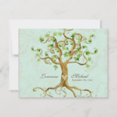 Zwirlboomwortel Verouderde Aqua Ontvangst nodigt u Kaart (Achterkant)