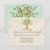 Zwirlboomwortel Verouderde Aqua Ontvangst nodigt u Kaart (Voorkant / Achterkant)