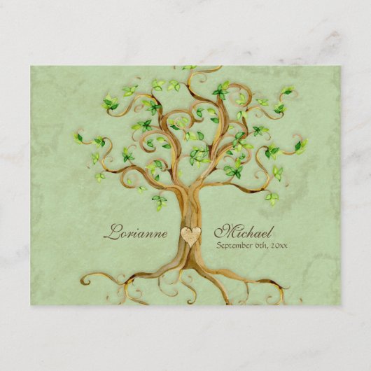 Zwirlboomwortel Verouderde Sage-ontvangst nodigt u Informatiekaartje (Achterkant)