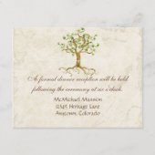 Zwirlboomwortel Verouderde Sage-ontvangst nodigt u Informatiekaartje (Voorkant)